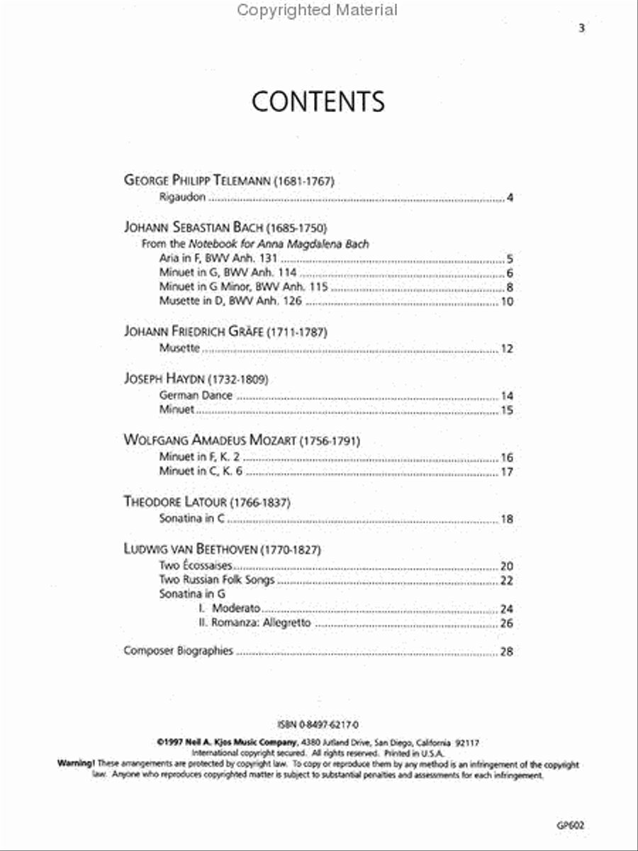 Piano Repertoire: Baroque/Classical Level 2 Piano Method scores gallery preview page 2