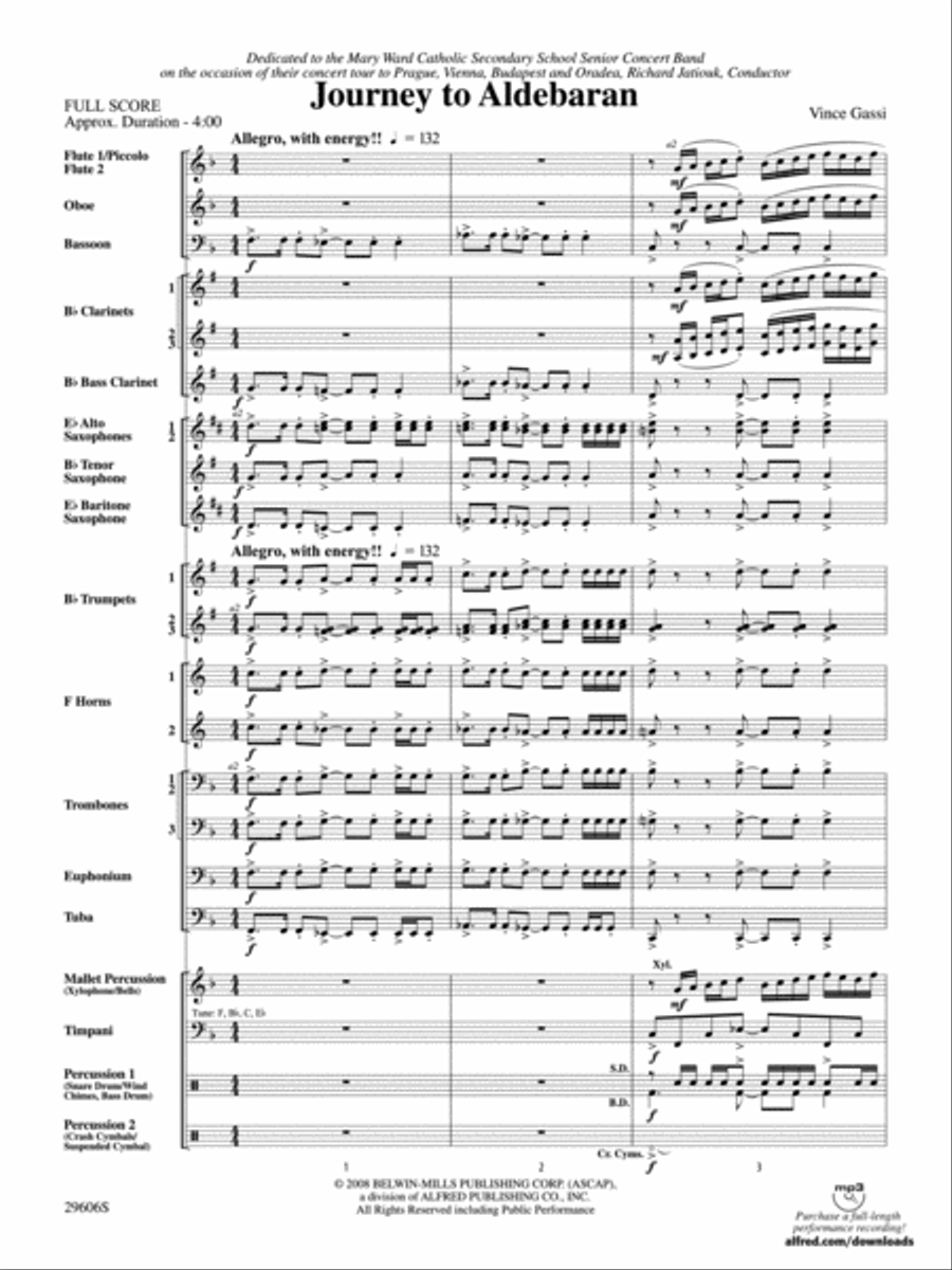 Journey to Aldebaran Concert Band scores gallery preview page 2