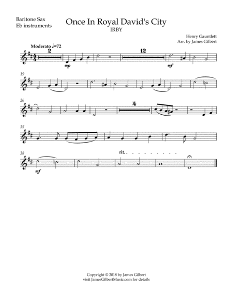 Once In Royal David's City Small Ensemble scores gallery preview page 2
