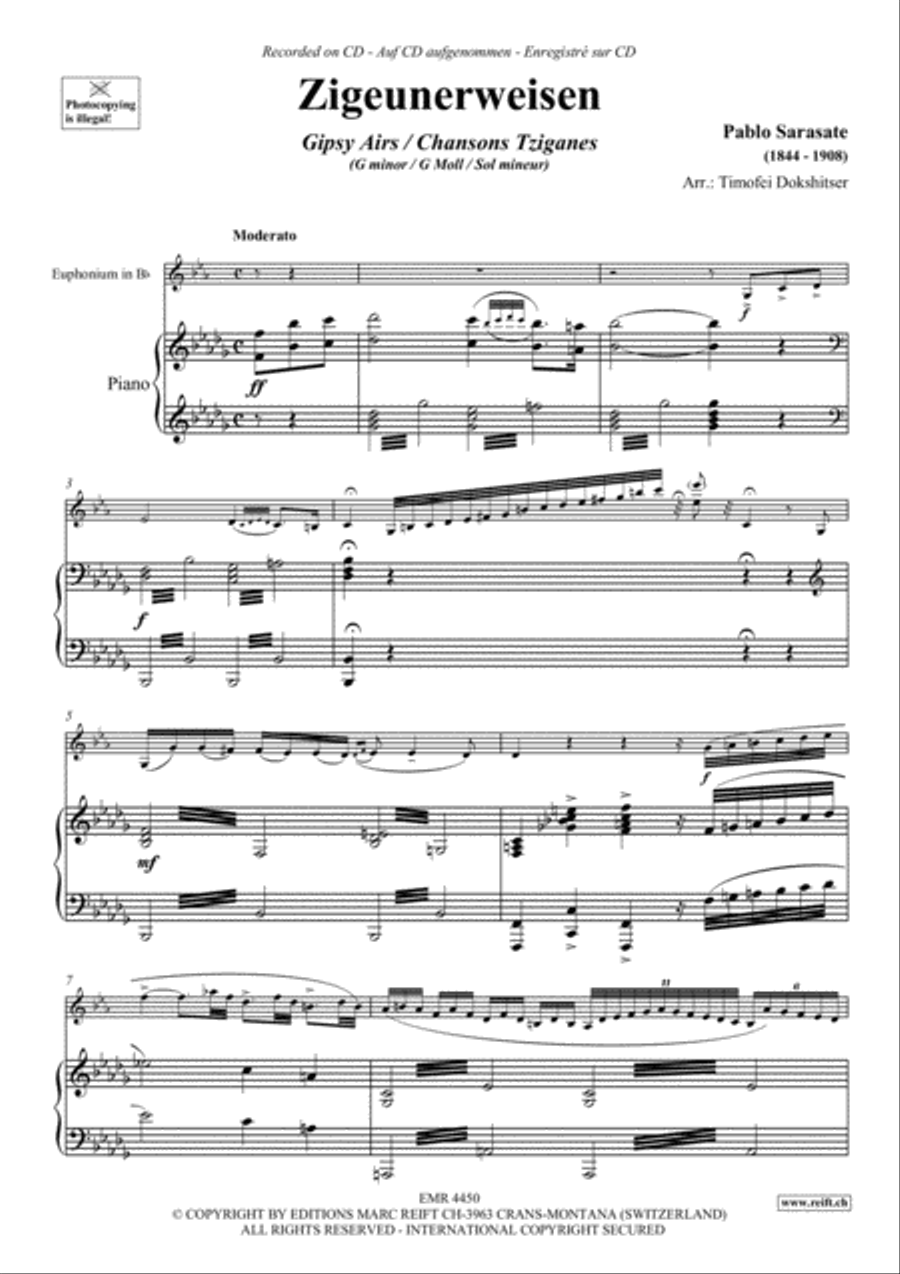 Ziegeunerweisen Euphonium scores gallery preview page 4