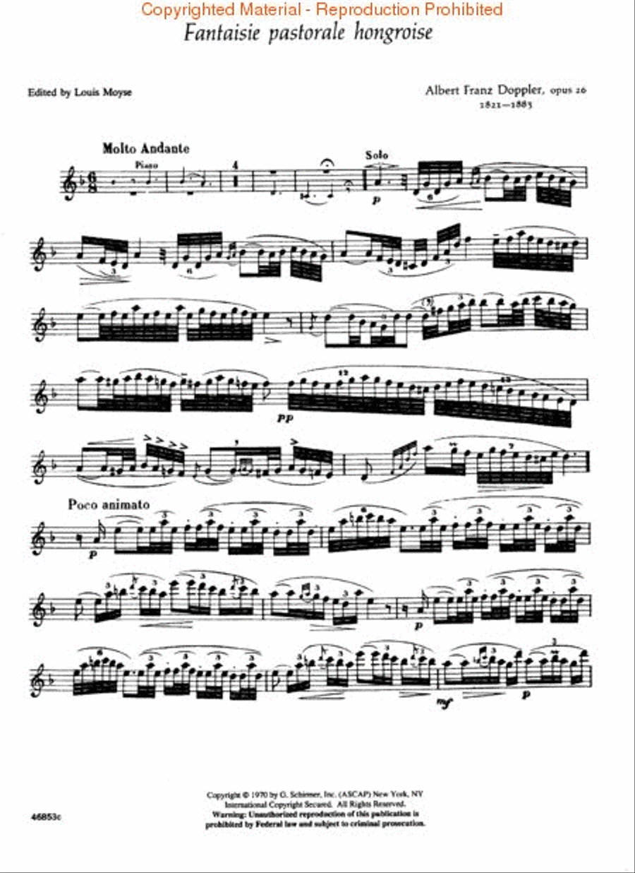 Fantaisie Pastorale Hongroise, Op. 26 Flute Solo scores gallery preview page 2