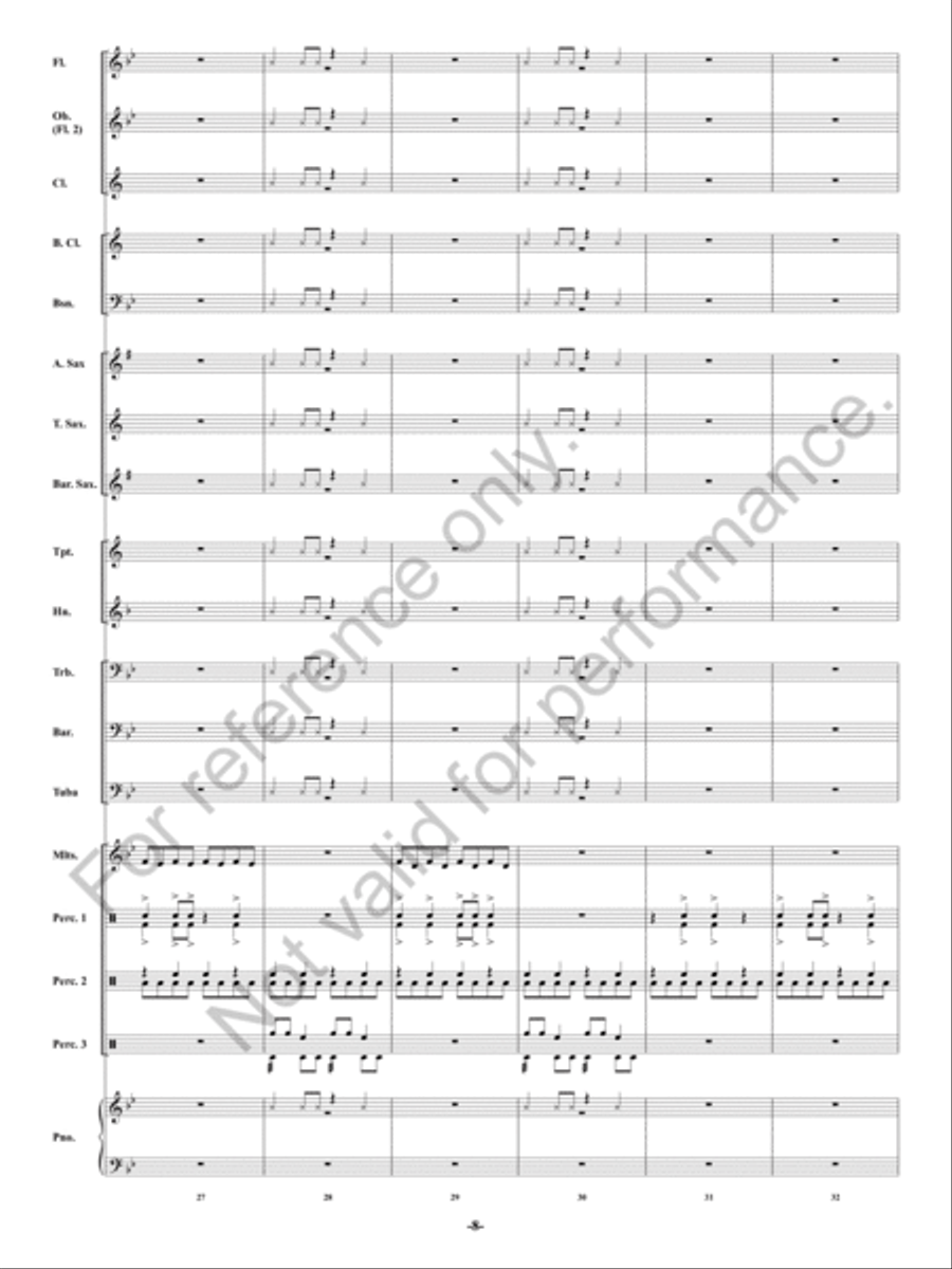 Danza Del Mambo Concert Band scores gallery preview page 9