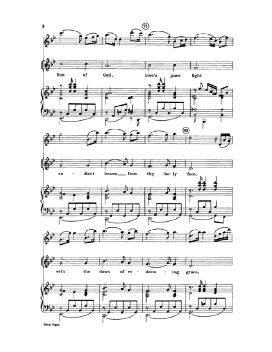 Silent Night Choir scores gallery preview page 8