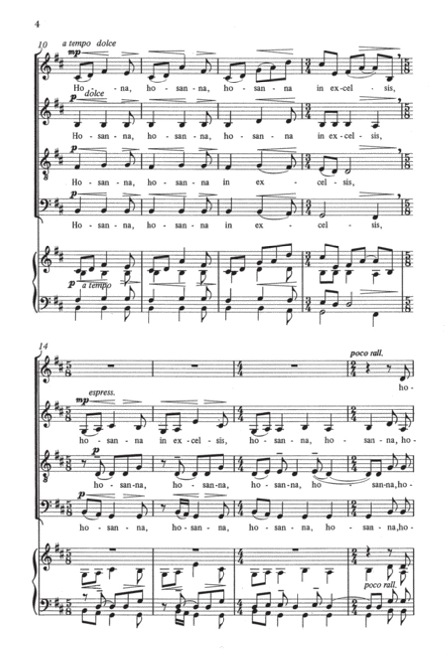Hosanna Hosanna 4-Part scores gallery preview page 3
