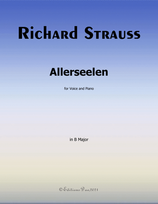 Allerseelen, by Richard Strauss, in B Major