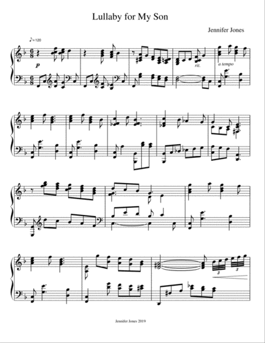 Lullaby for My Son Lullaby for My Son Piano Solo scores gallery preview page 1