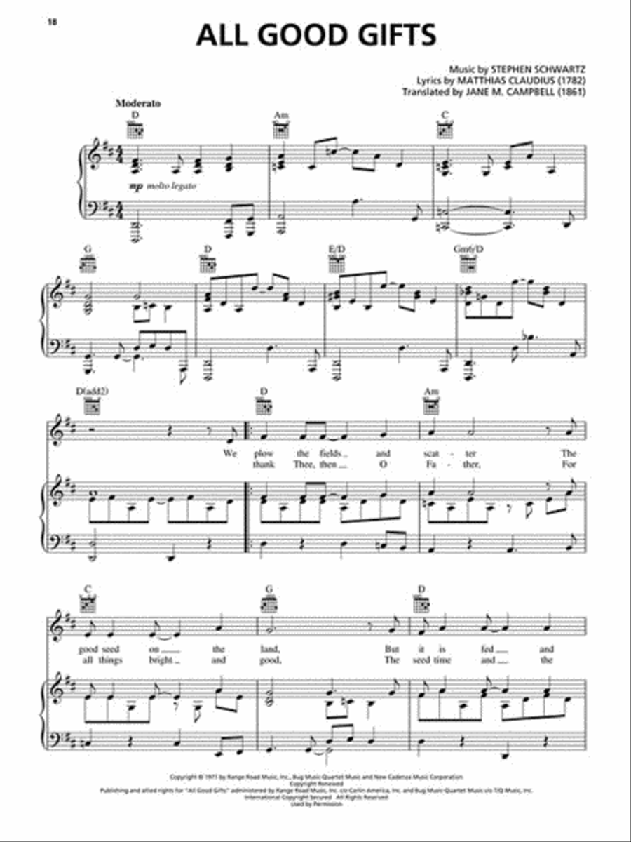 Godspell – Revised Edition Piano, Vocal scores gallery preview page 3