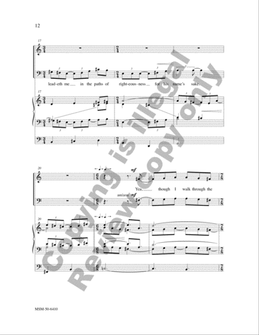Two Psalms and a Canticle 4-Part scores gallery preview page 11