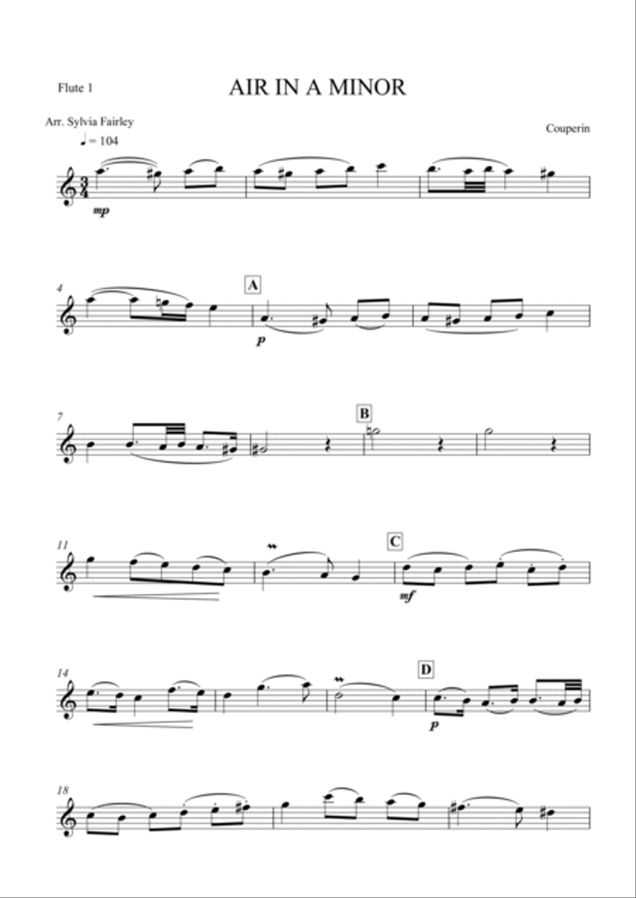 Air in A minor Air in A minor Woodwind Ensemble scores gallery preview page 5