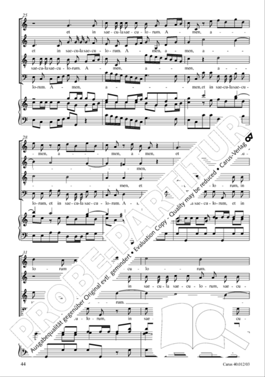 Beatus vir (How blest is he) Psalm 111 4-Part scores gallery preview page 45
