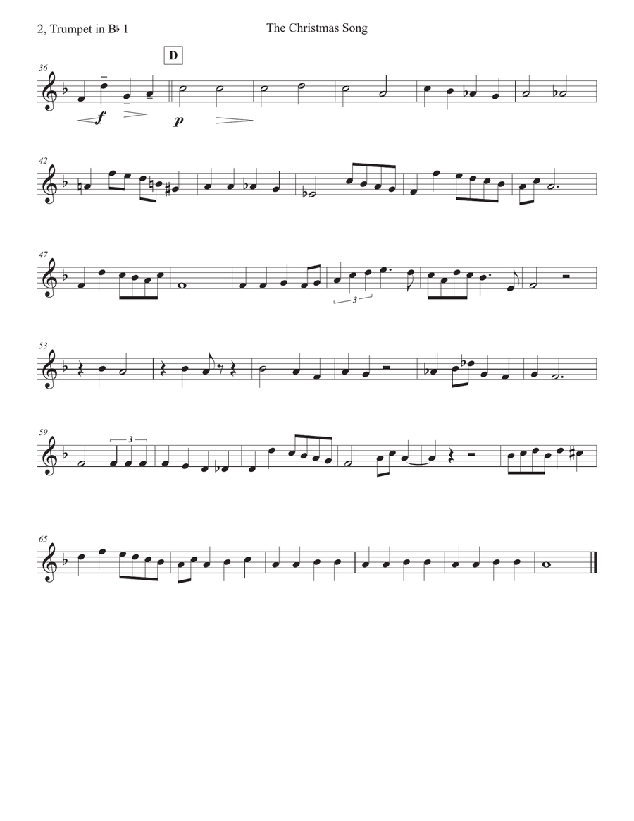 The Christmas Song (Chestnuts Roasting On An Open Fire) School and Community scores gallery preview page 6