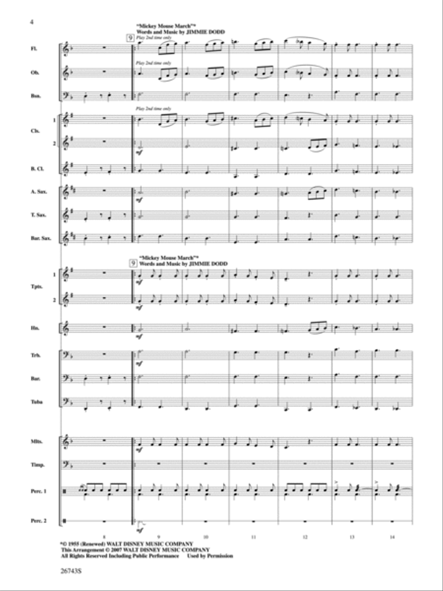 A Day at Disneyland A Day at Disneyland Concert Band scores gallery preview page 3
