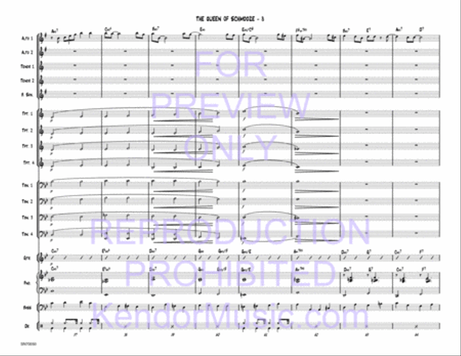 Queen Of Schmooze, The (Full Score) Jazz Ensemble scores gallery preview page 9