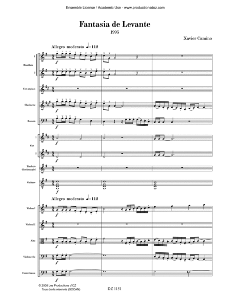 Fantasia de Levante Orchestra scores gallery preview page 3