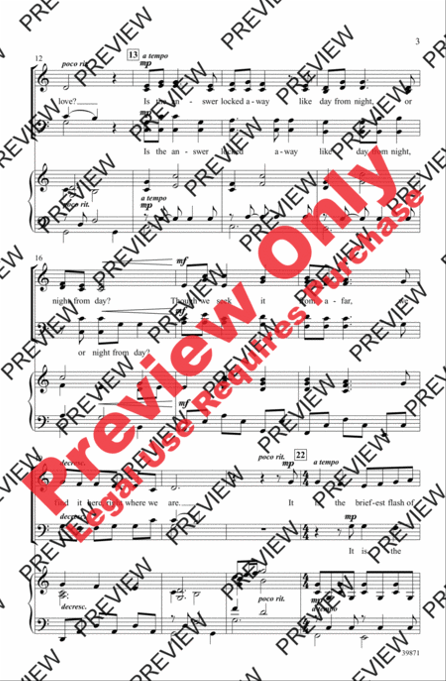 What Is Life? 4-Part scores gallery preview page 3