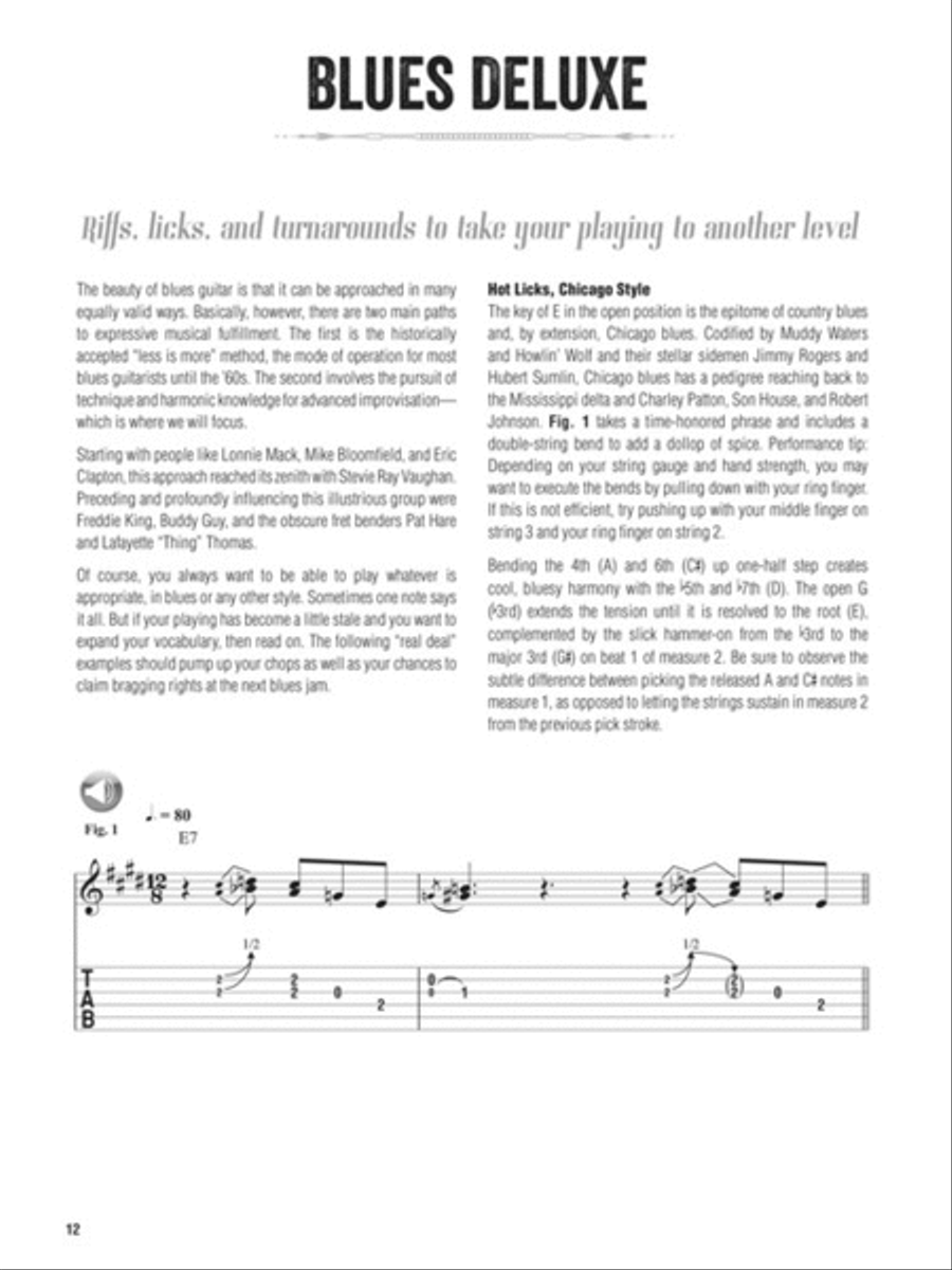 25 Authentic Blues Guitar Lessons Electric Guitar scores gallery preview page 3