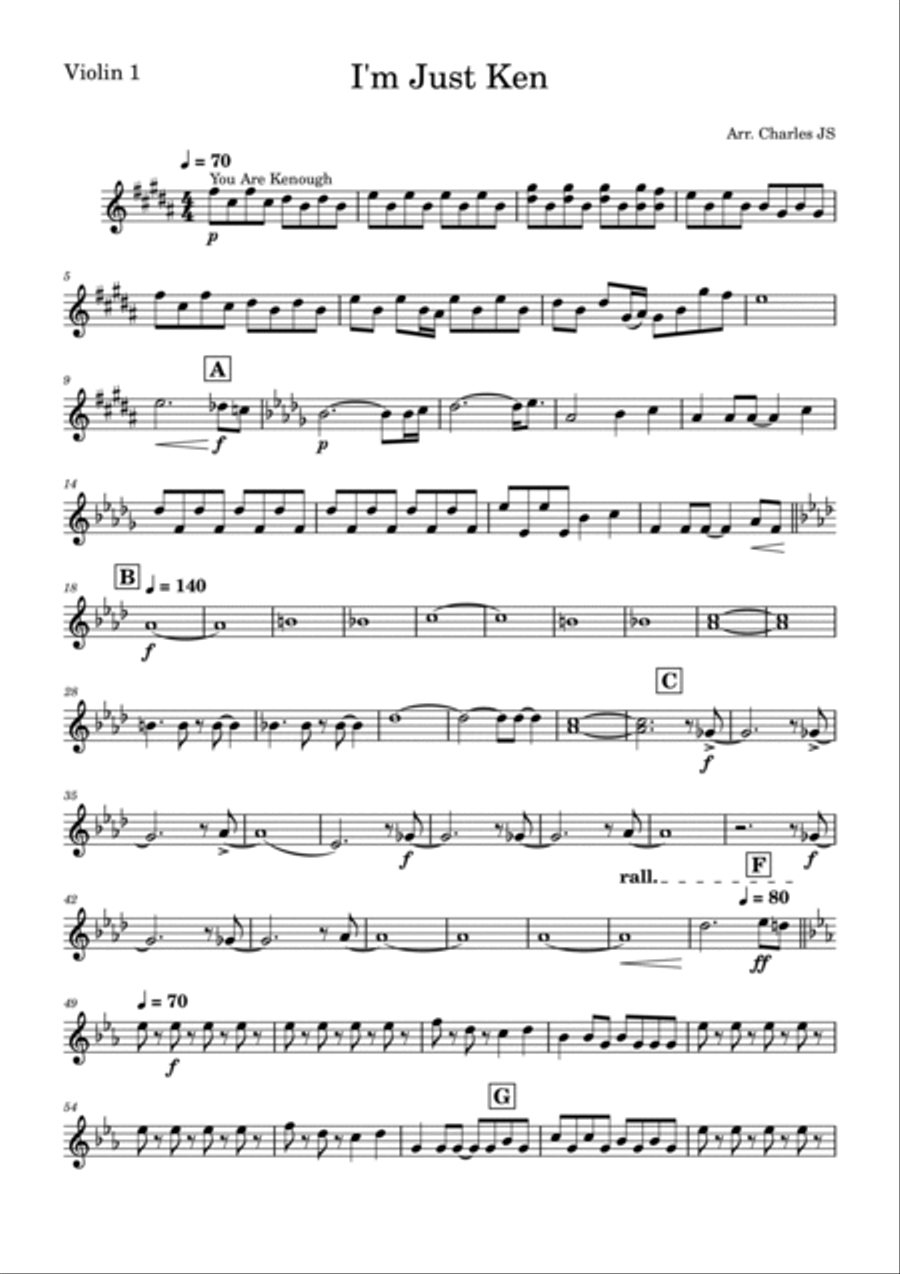 I'm Just Ken I'm Just Ken String Quartet scores gallery preview page 6