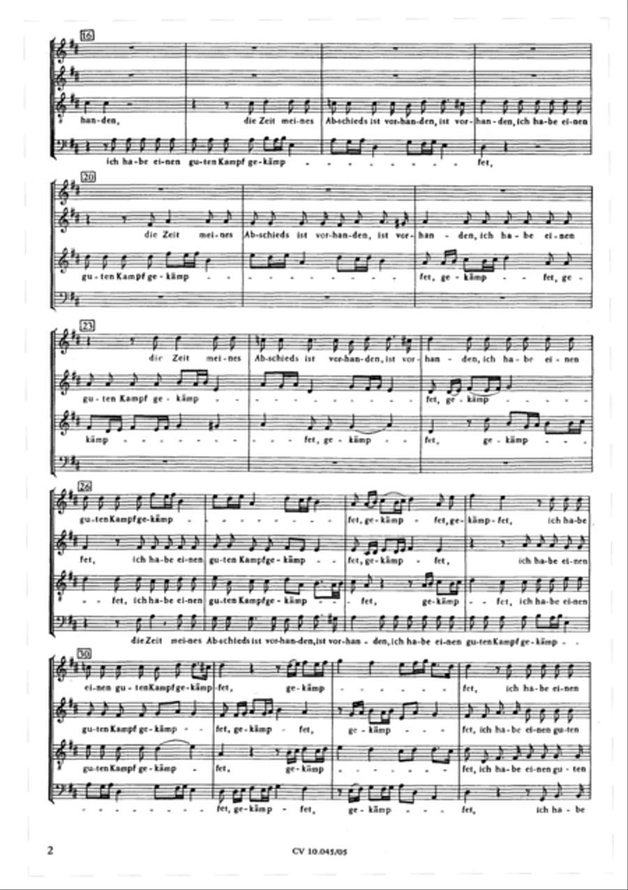 Die Zeit meines Abschieds ist vorhanden 4-Part scores gallery preview page 9