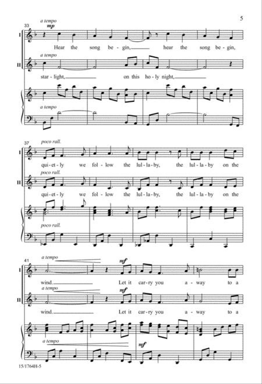 Lullaby on the Wind 2-Part scores gallery preview page 5