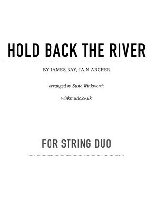 Book cover for Hold Back The River