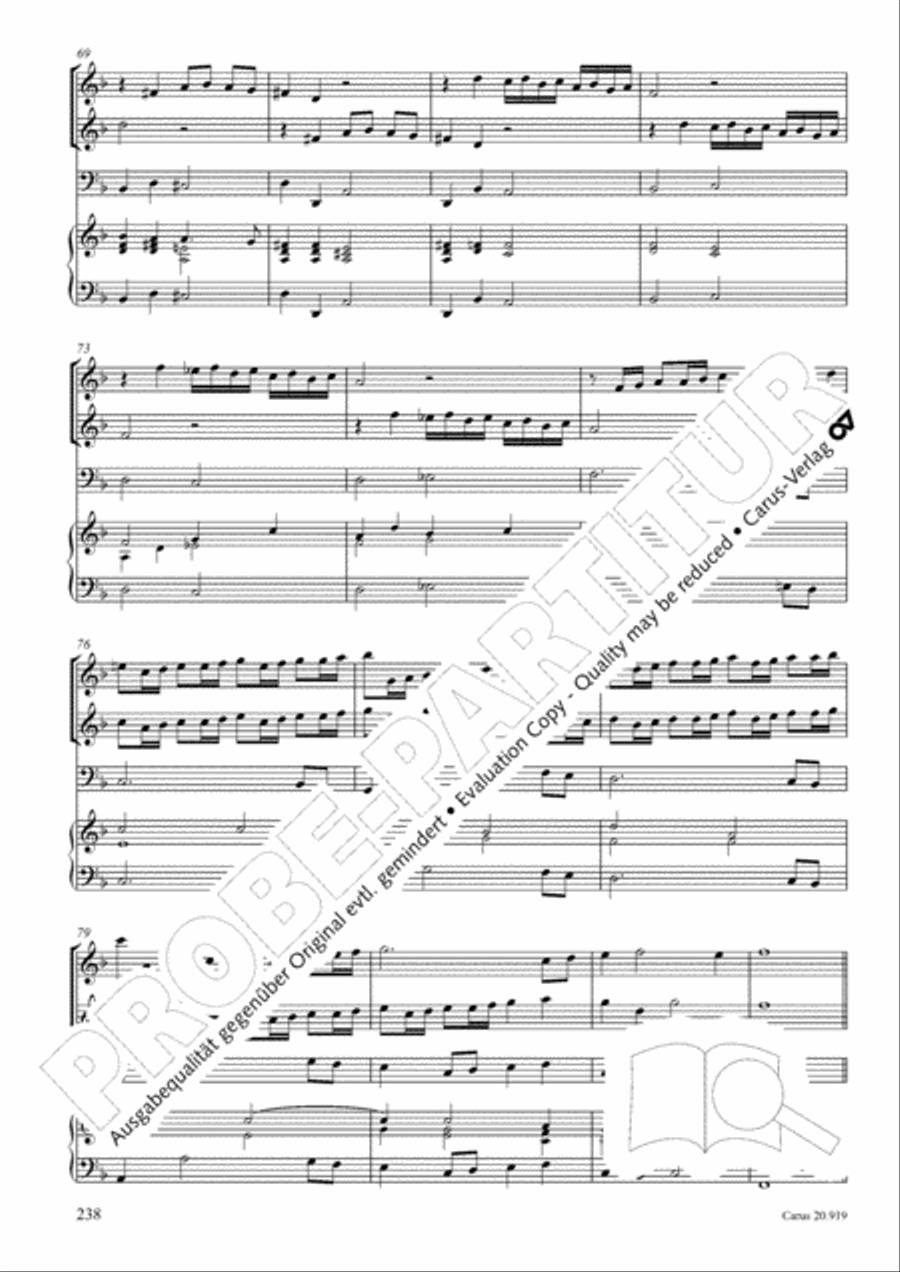 Opera varia I. Works with 1-7 parts (Complete edition, vol. 19) [Werke mit 1-7 obligaten Stimmen] Score scores gallery preview page 295