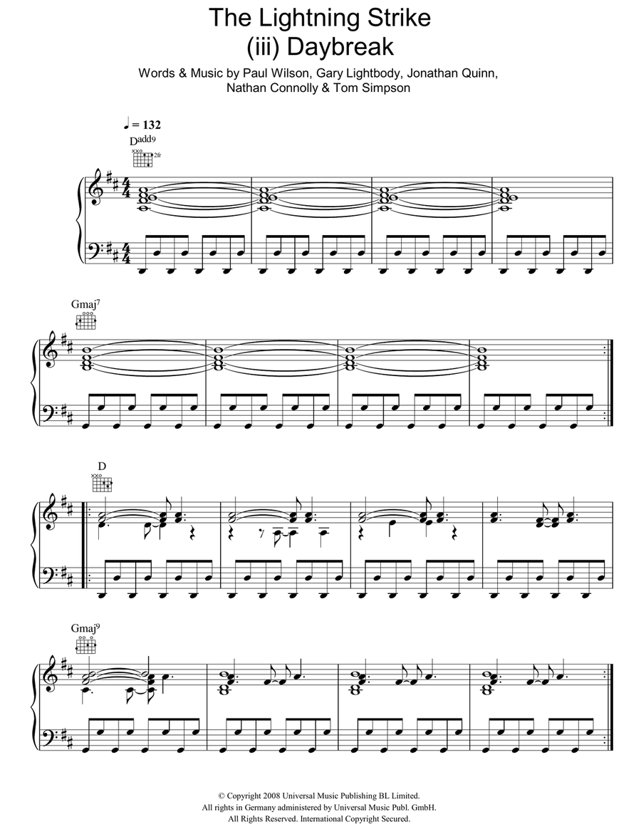 The Lightning Strike (iii. Daybreak) Guitar scores gallery preview page 1