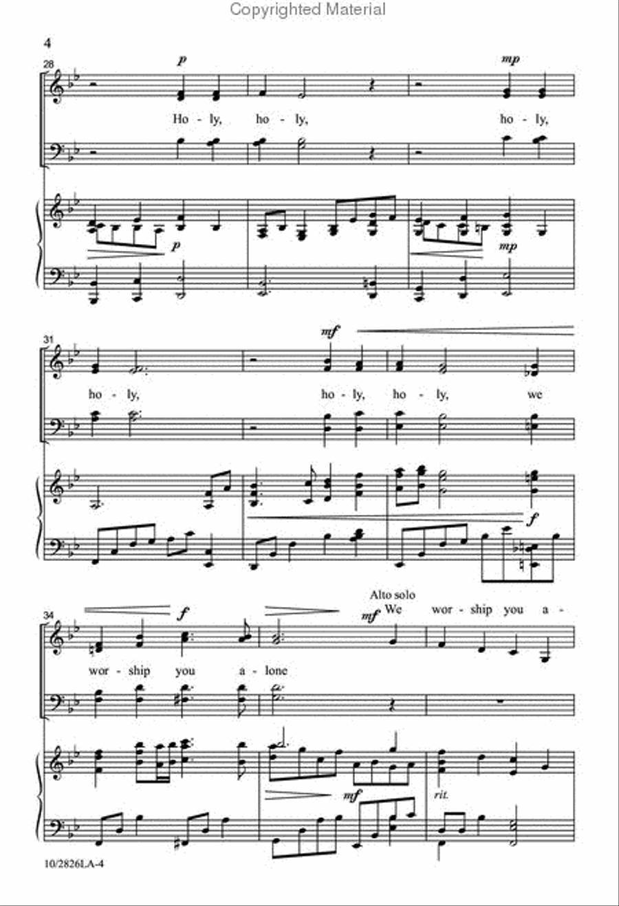 We Worship You Alone We Worship You Alone 4-Part scores gallery preview page 5