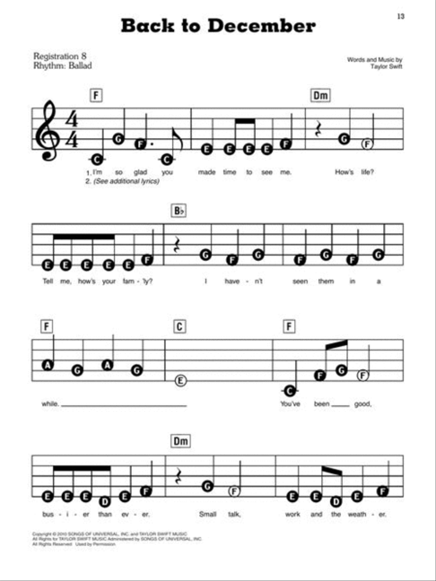 Taylor Swift – 2nd Edition Easy Piano scores gallery preview page 6