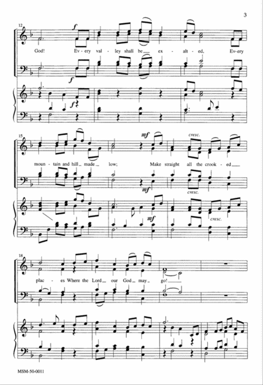 There's a Voice in the Wilderness Crying 4-Part scores gallery preview page 2