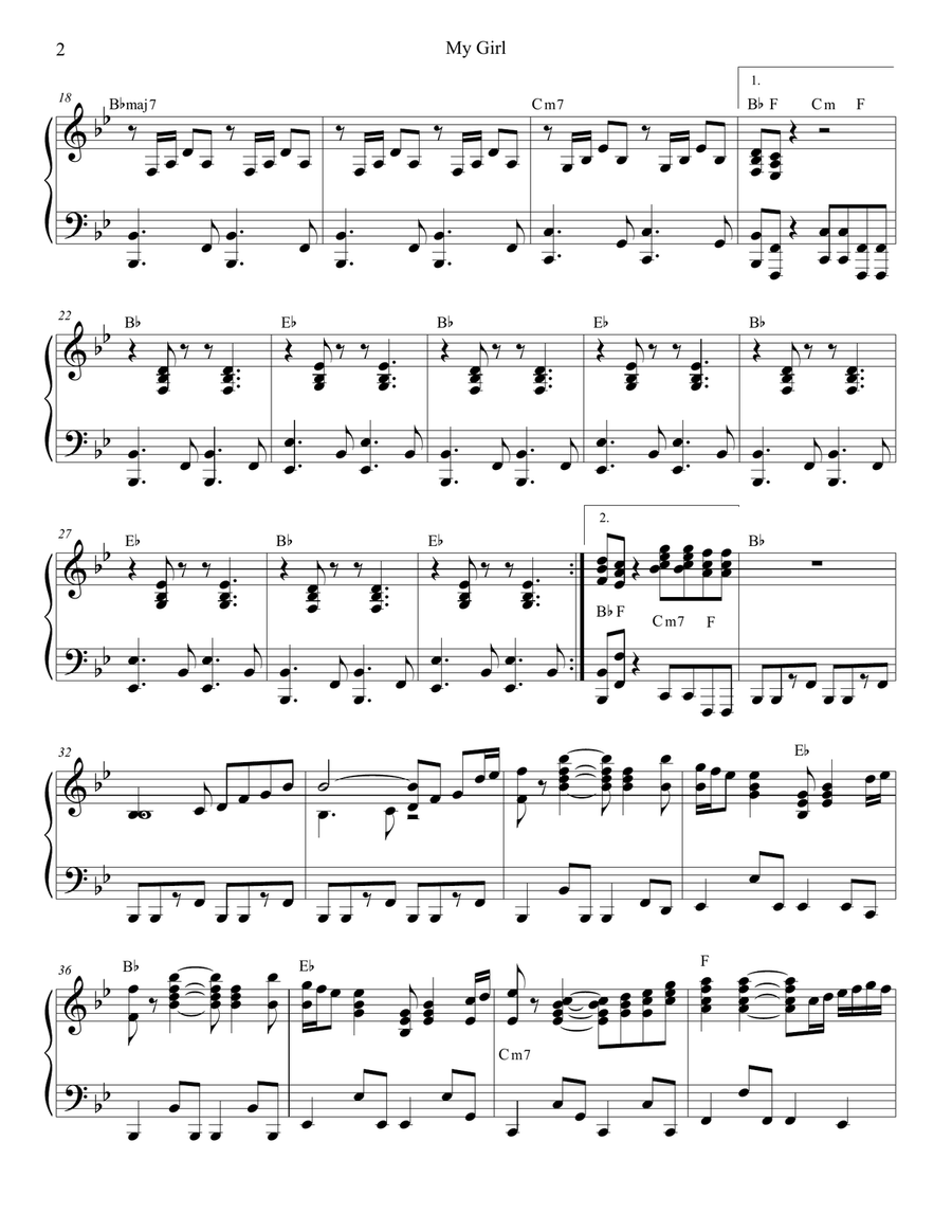 My Girl Woodwind Duet scores gallery preview page 6