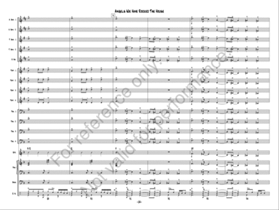 Angels We Have Rocked The House Jazz Ensemble scores gallery preview page 14