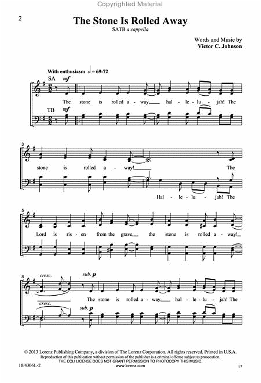 The Stone Is Rolled Away The Stone Is Rolled Away 4-Part scores gallery preview page 2