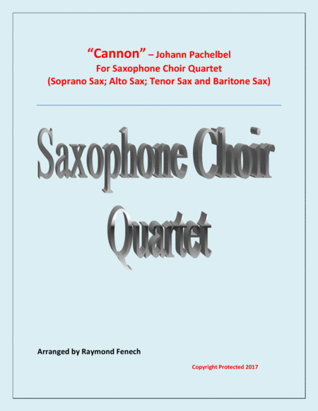 Canon - Johann Pachebel (Saxophone Choir Quartet) image number null