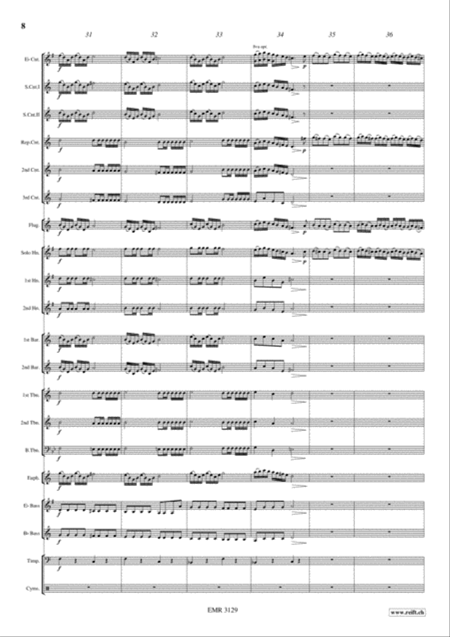 Entry Of The Queen Of Sheba Brass Band scores gallery preview page 9