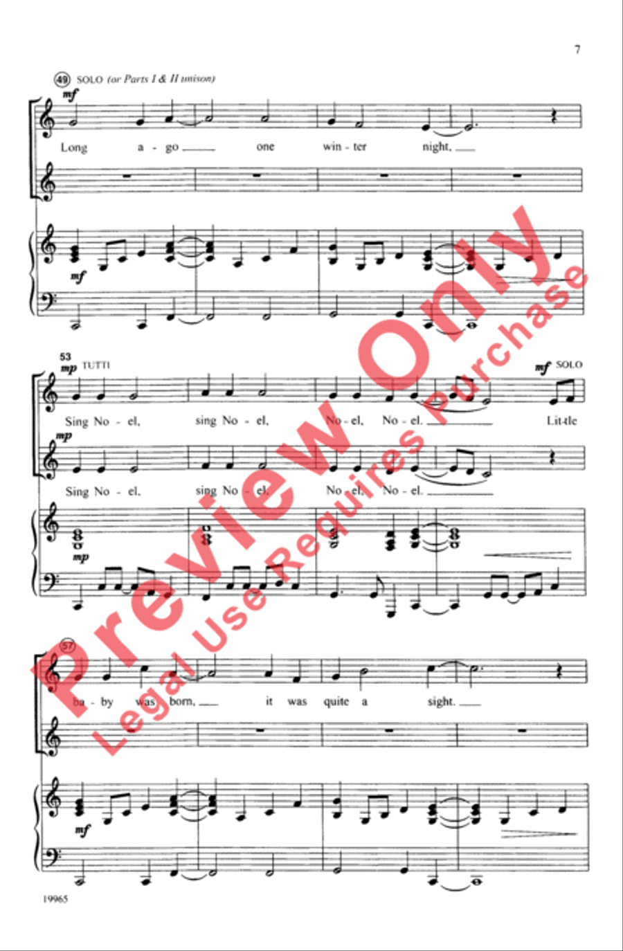 African Noel Unison Choir scores gallery preview page 7