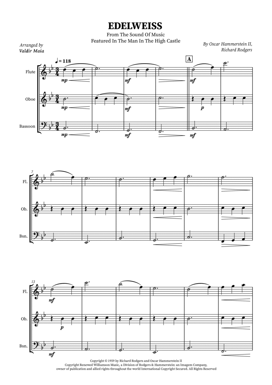 Edelweiss Woodwind Trio scores gallery preview page 1
