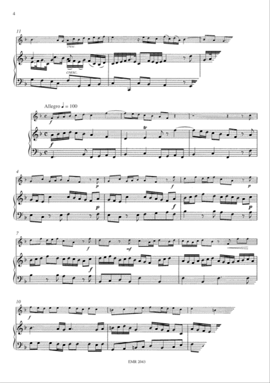 Sonata No. 1 in F Major Organ scores gallery preview page 4