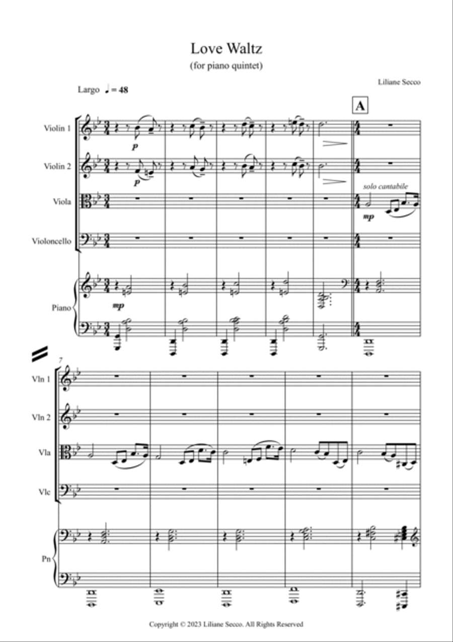 Love Waltz Love Waltz Piano Quintet scores gallery preview page 4