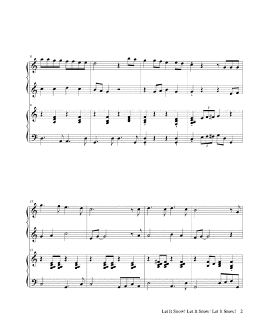Let It Snow! Let It Snow! Let It Snow! Piano scores gallery preview page 3