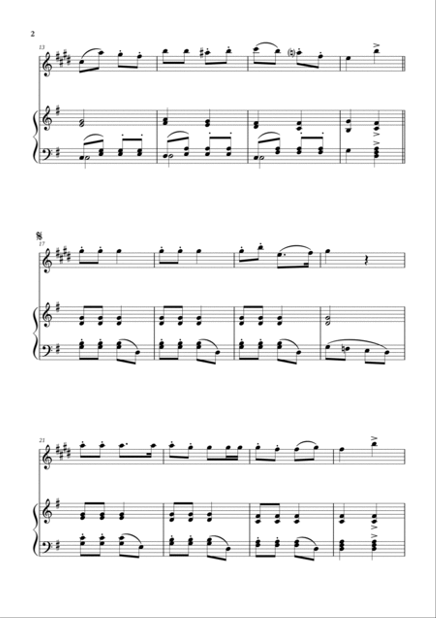 Jingle Bells Baritone Saxophone scores gallery preview page 2