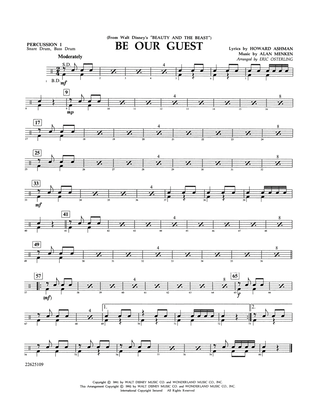 Book cover for Be Our Guest (from Beauty And The Beast) (arr. Eric Osterling) - Percussion 1