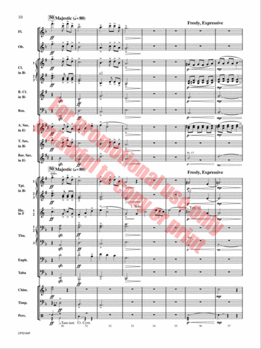 Amazing Grace Concert Band scores gallery preview page 11