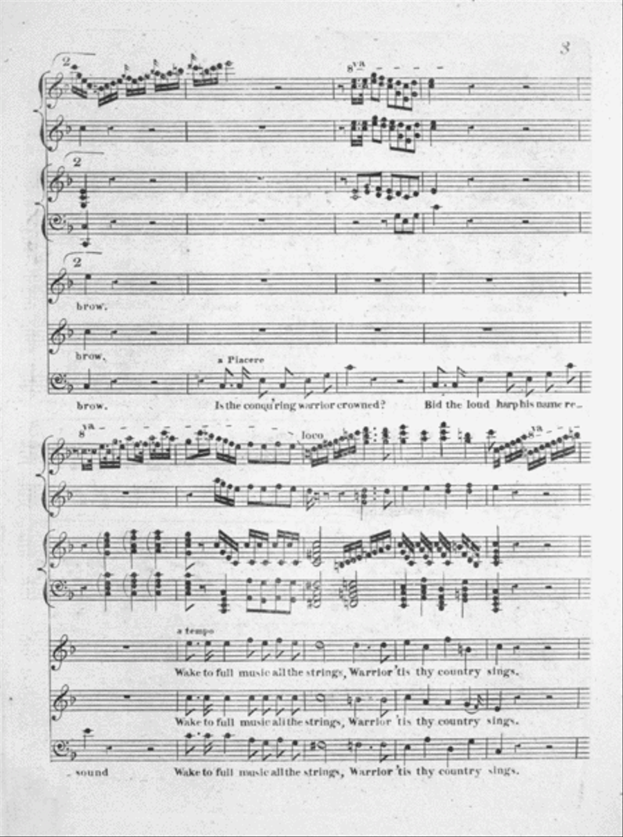 Ode in Honor of the Marquis of Wellington, Field Marshall, etc., etc., The Victorious Hero, and Deliverer of Spain Harp scores gallery preview page 4