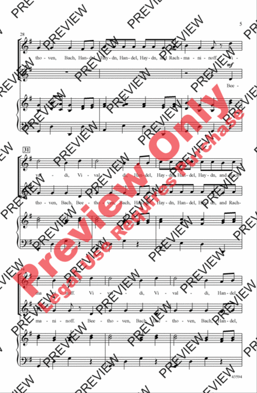 Composers All Around 2-Part scores gallery preview page 5