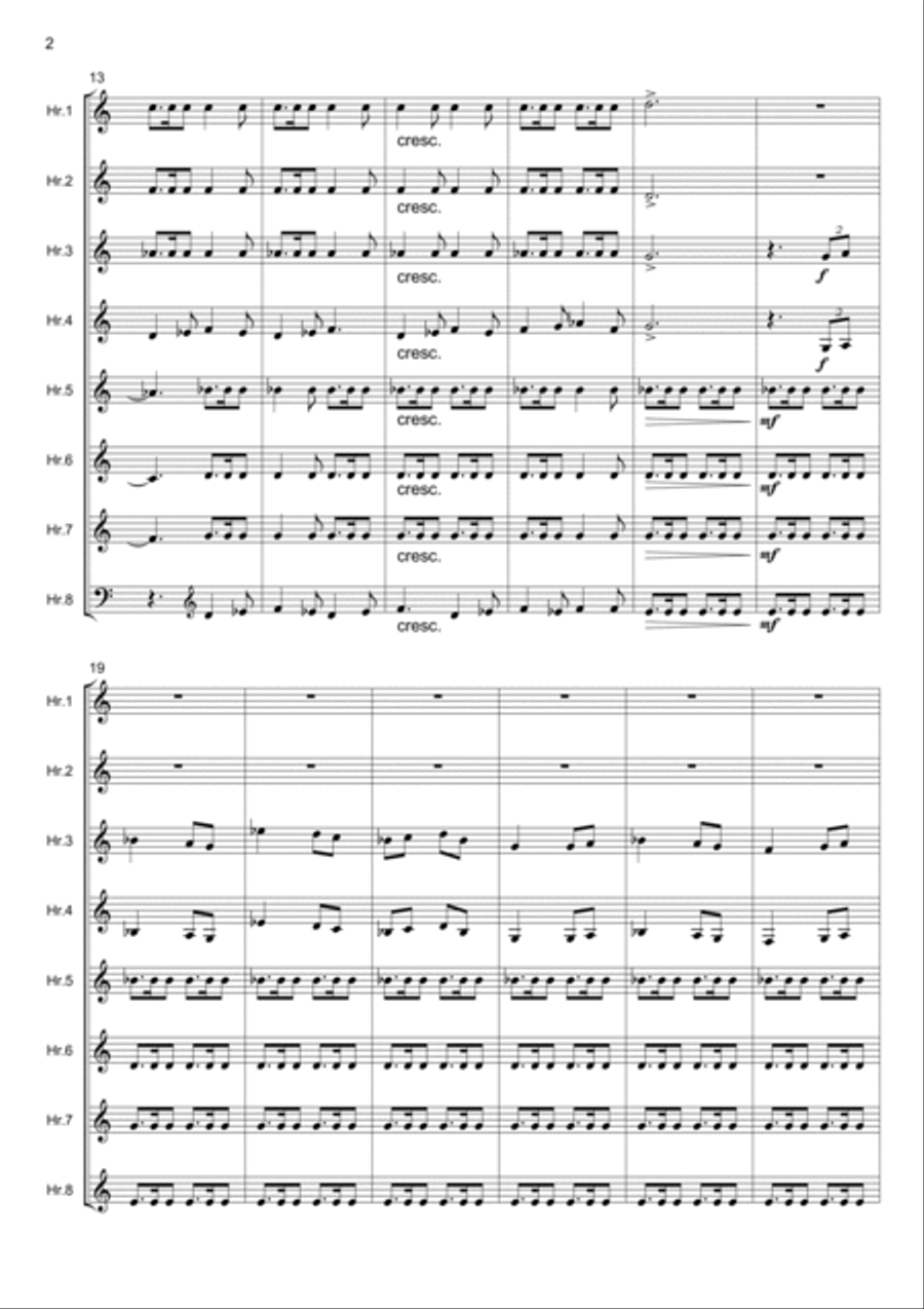 Fanfare 1 Fanfare 1 Horn scores gallery preview page 2