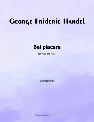 Book cover for Bel piacere,by Handel,in A flat Major