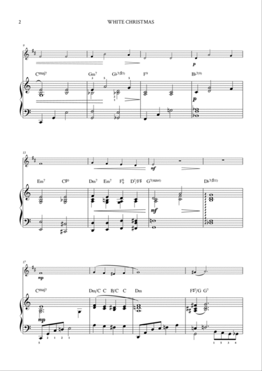 White Christmas Soprano Saxophone scores gallery preview page 2