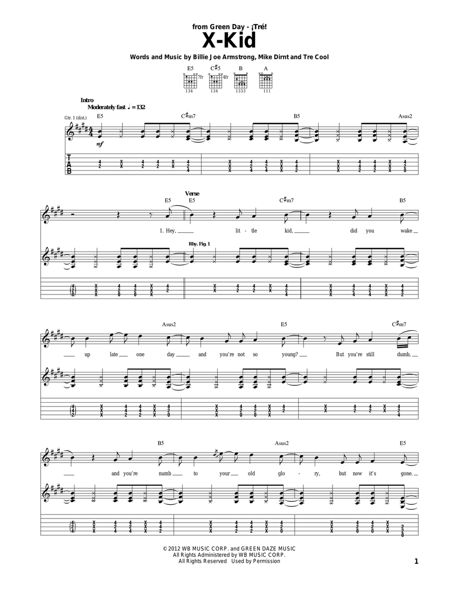 X-Kid X-Kid Acoustic Guitar scores gallery preview page 1