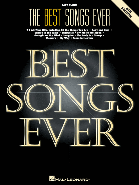 The Best Songs Ever - 6th Edition (Easy Piano) by Various Piano, Vocal, Guitar - Sheet Music