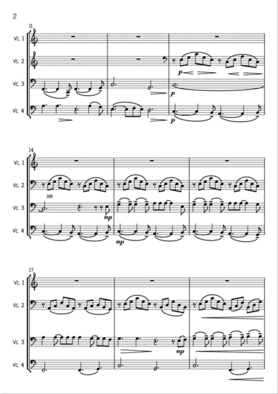 Hallelujah Hallelujah String Quartet scores gallery preview page 2